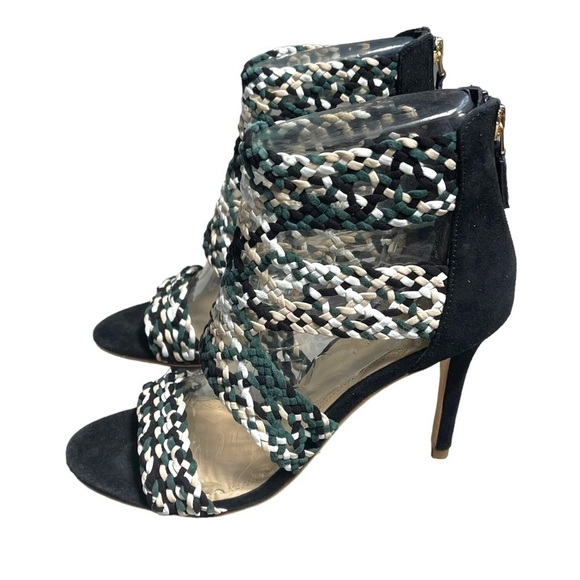Sandro Paris Agate Suede Braid Stiletto Sandals 37 - Picture 4 of 9